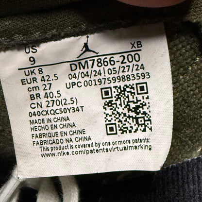 Jordan 1 Low Medium Olive 9 Men “Preowned”