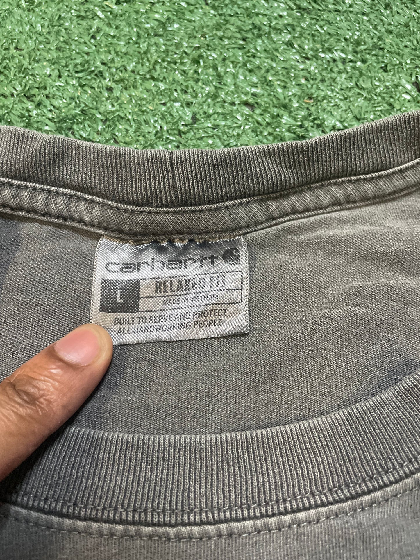 Carhartt grey garment dyed pocket tee