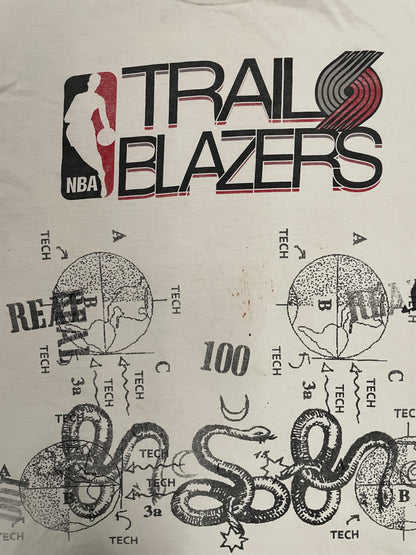Vintage 1990s Portland NBA TrailBlazers stencil tee