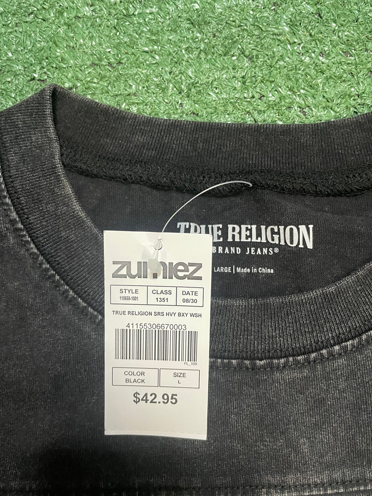 True Religion world tour grey tee