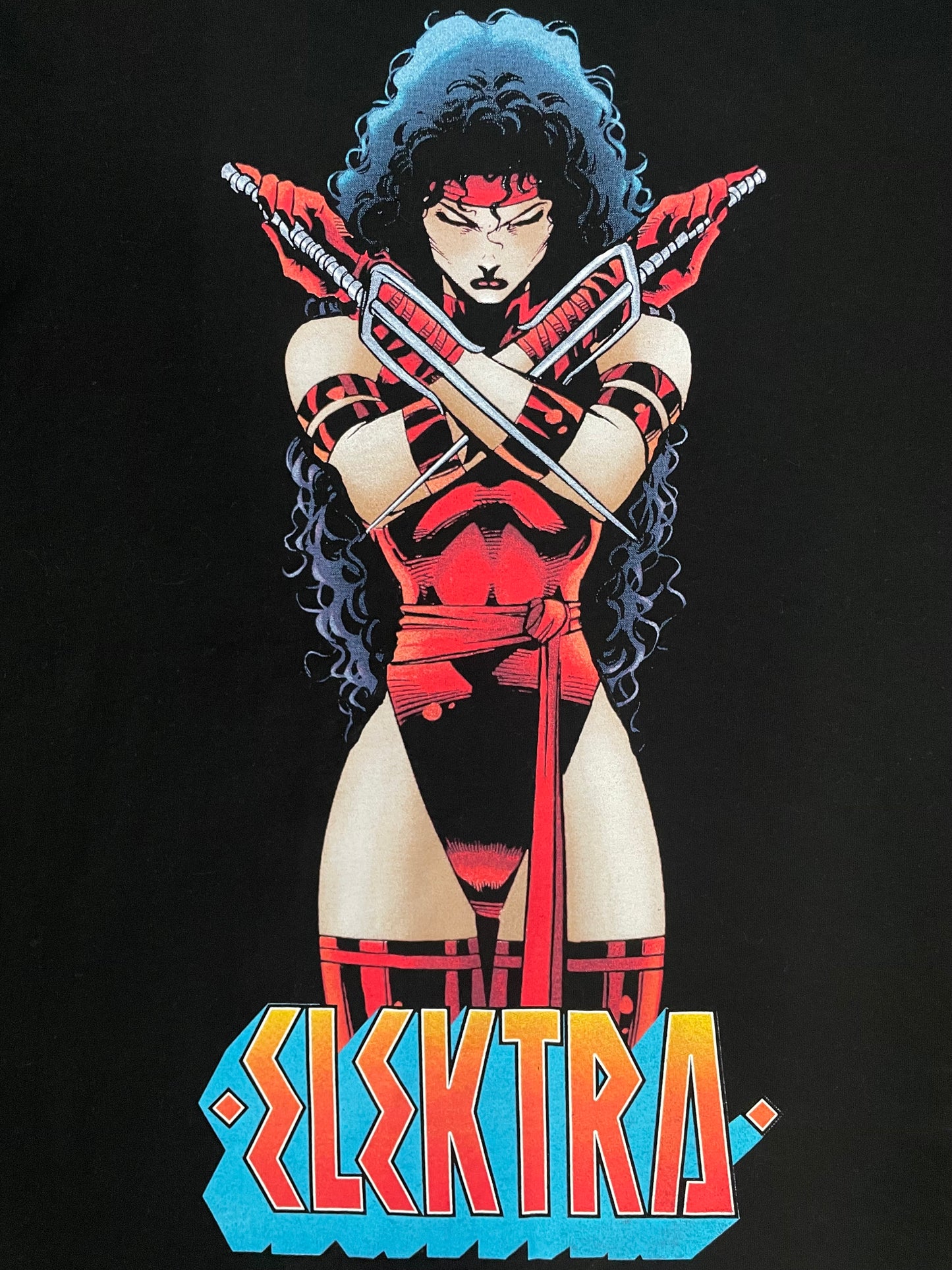 Mask and disguise elektra marvel tee