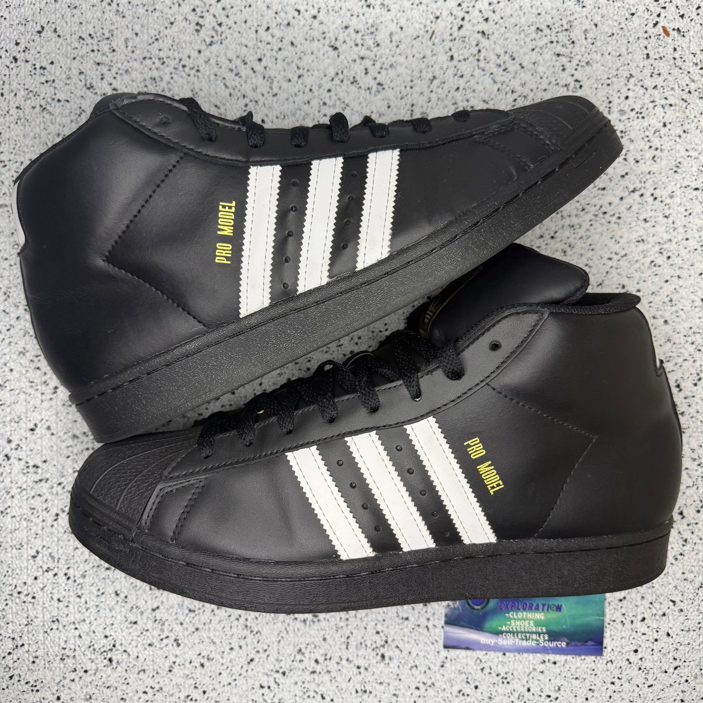 Adidas Pro Model Black White 9.5 Men “Preowned”