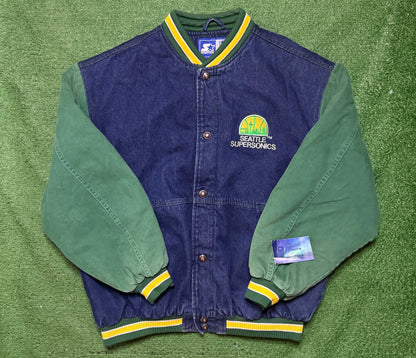 Vintage Seattle SuperSonics Denim Starter Jacket