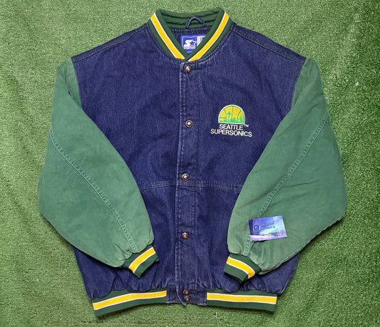 Vintage Seattle SuperSonics Denim Starter Jacket