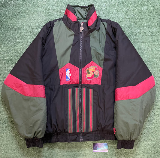 Vintage 1990s Seattle Sonics reversible pro player jacket