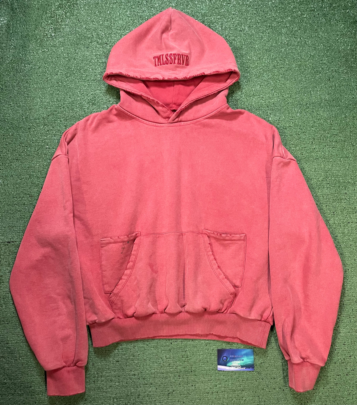 Timeless Forever red washed hoodie