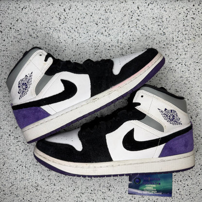 Jordan 1 Mid Varsity Purple 9 Men “Preowned”