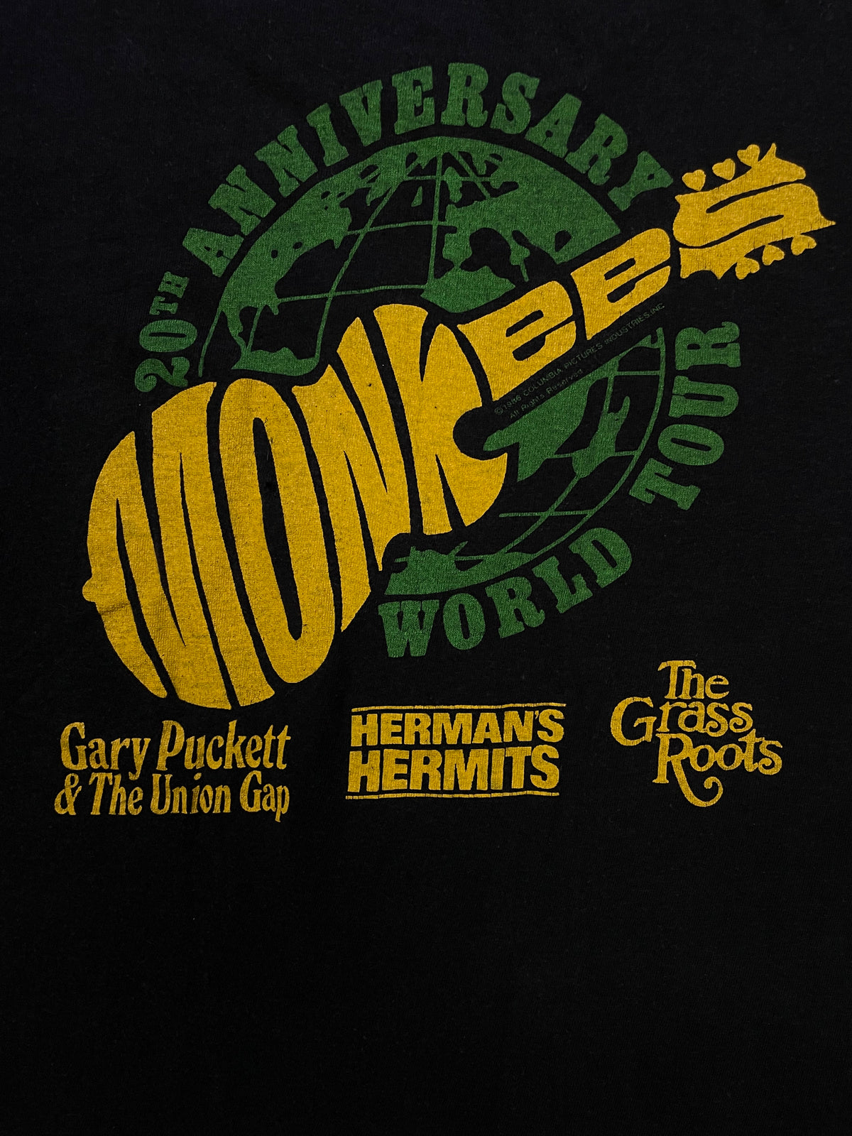 vintage 1986 The Monkees 20th Anniversary Tour tee