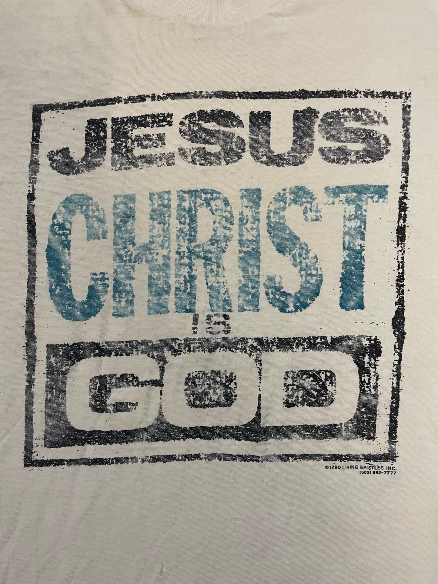 Vintage 1990s Jesus is Christ God tee