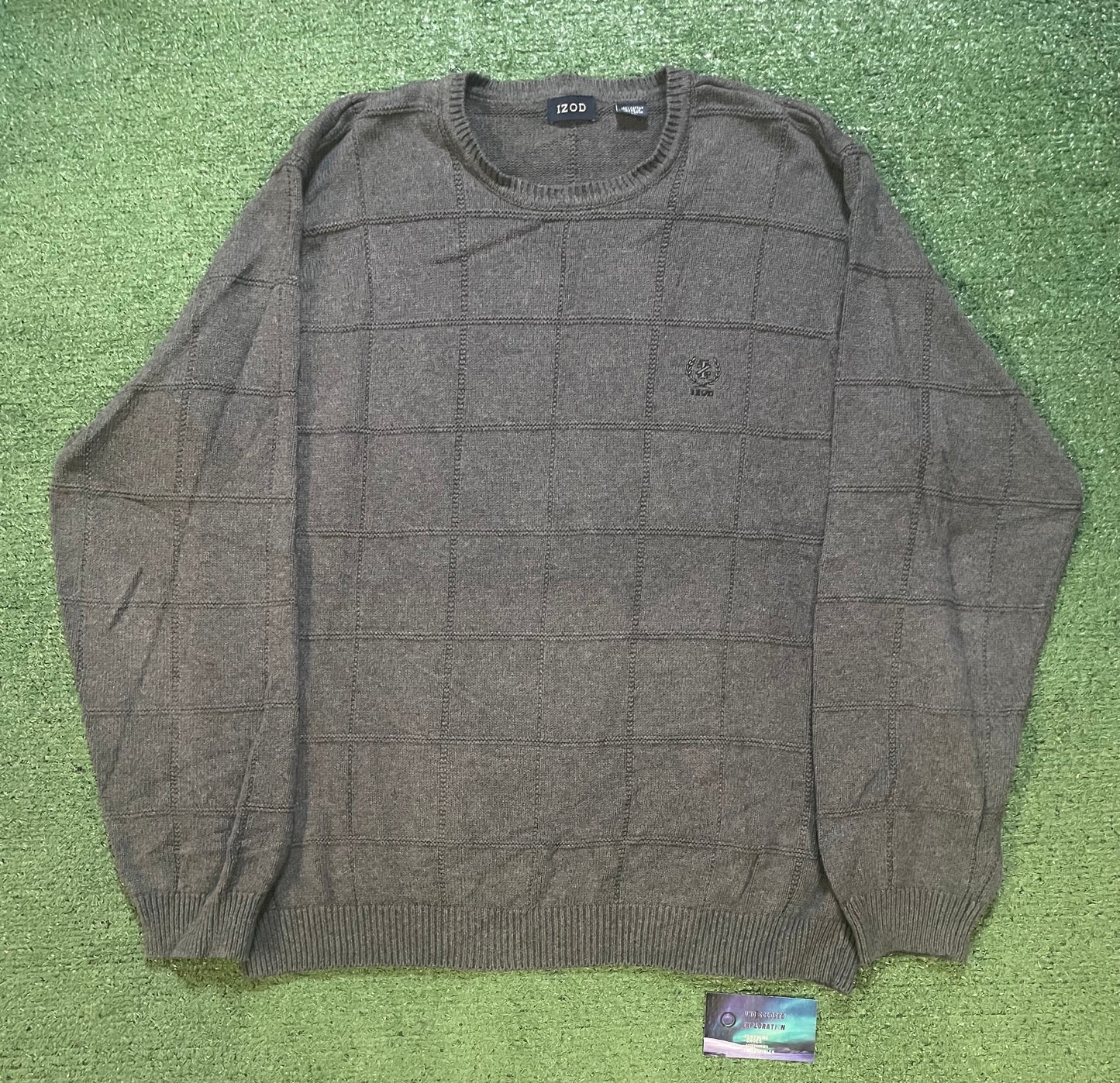 Vintage Izod grey knit sweater