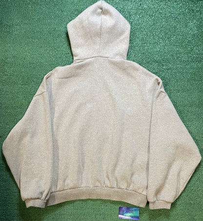 Fear Of God Essentials beige center logo hoodie
