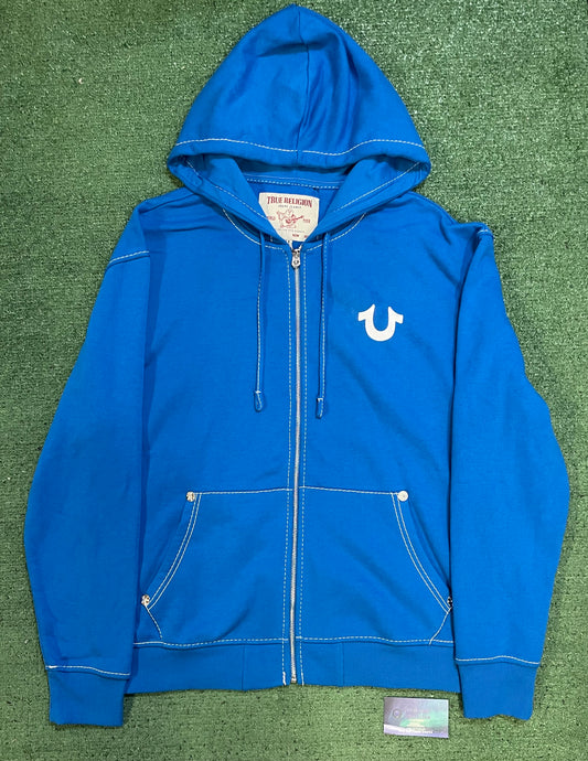 True Religion imperial blue zip up hoodie