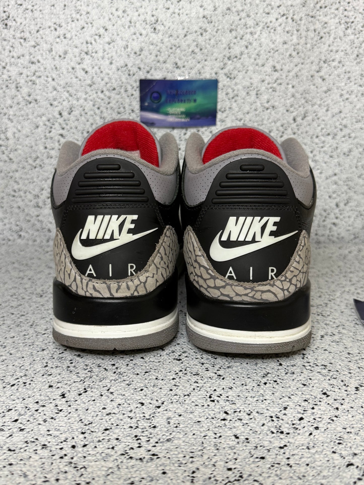 Jordan 3 Black Cement 10.5 Men/12 Women “Preowned”