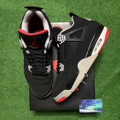 Jordan 4 Bred 2019 12 Men “Preowned”