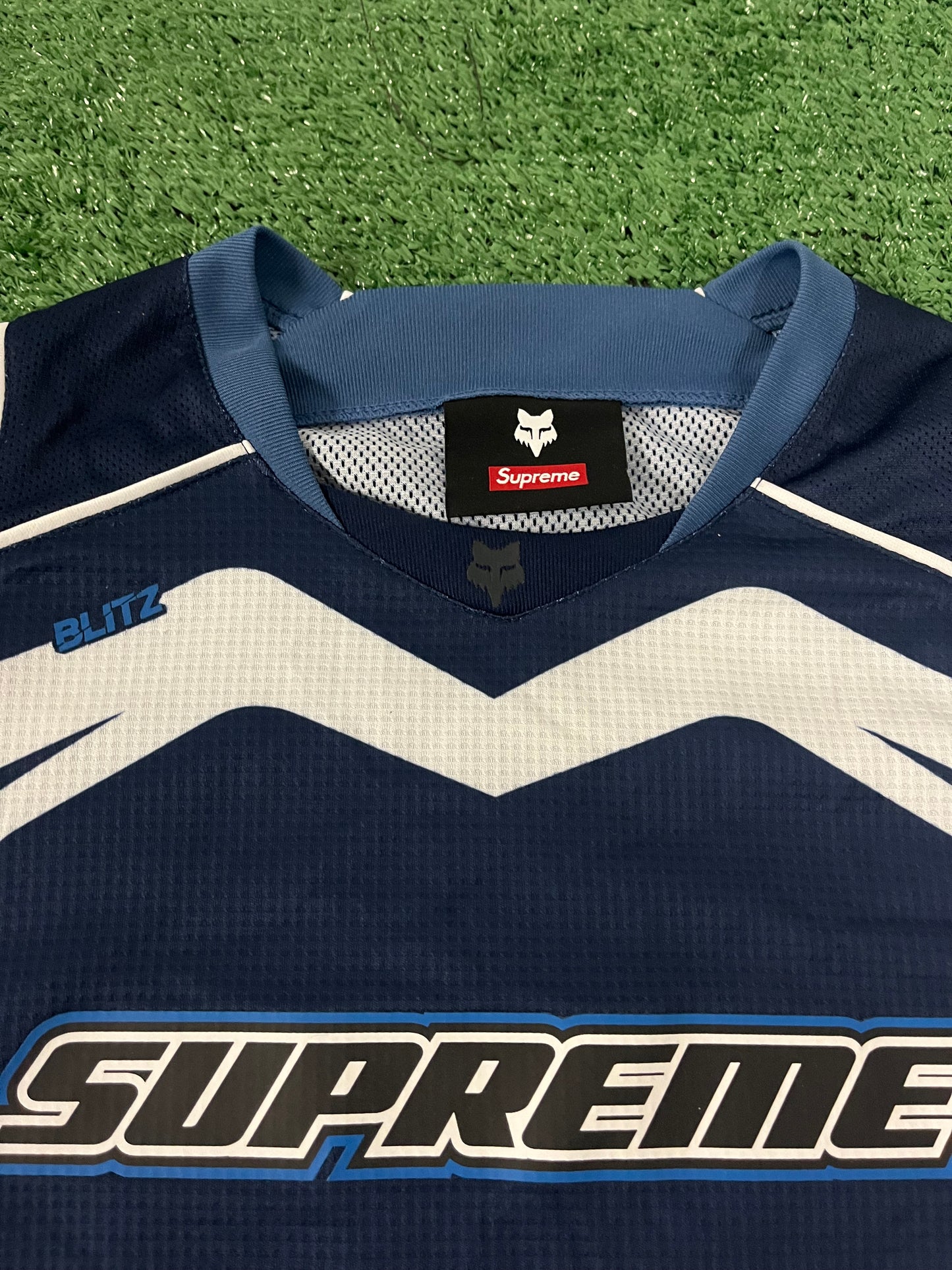 Supreme x Fox racing jersey blue