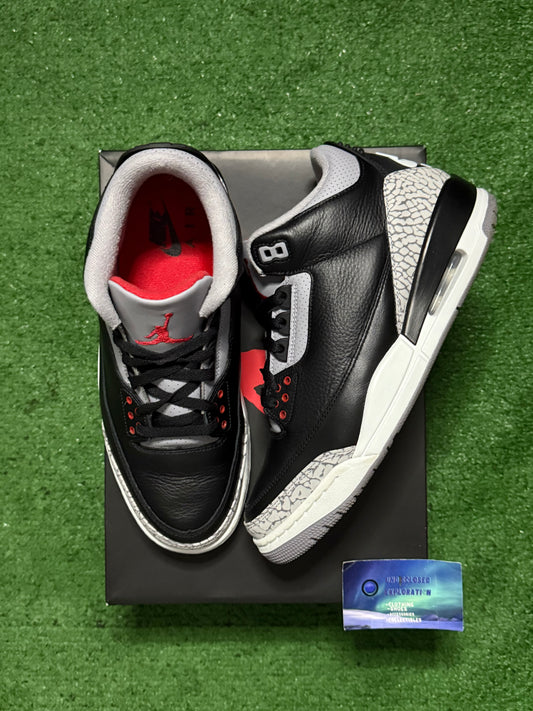 Jordan 3 Black Cement 2024 9.5 Men/11 Women “Preowned”