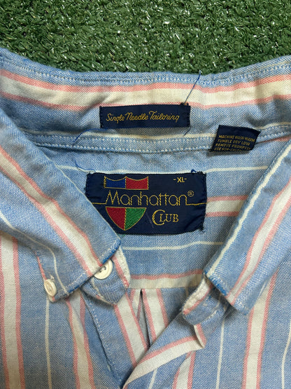 Vintage Manhattan club cropped button up