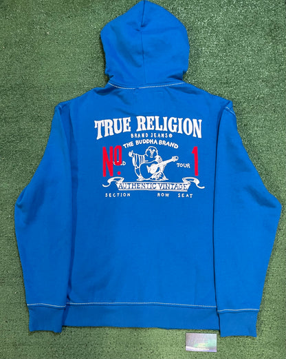 True Religion imperial blue zip up hoodie
