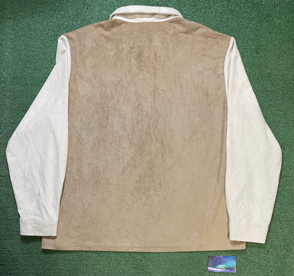 Beige & tan longsleeve rugby shirt