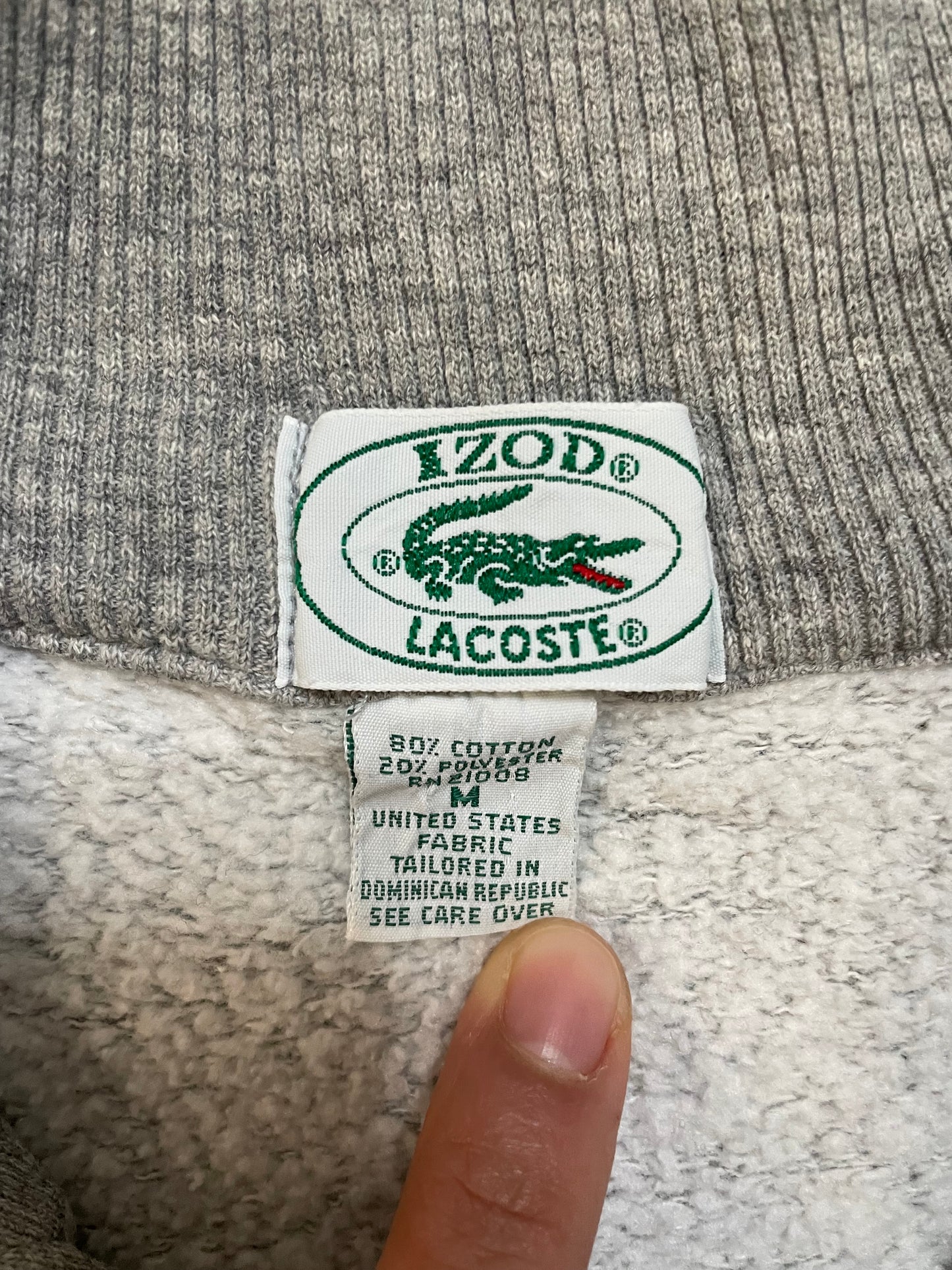 Vintage 1990s Lacoste quarter zip sweater