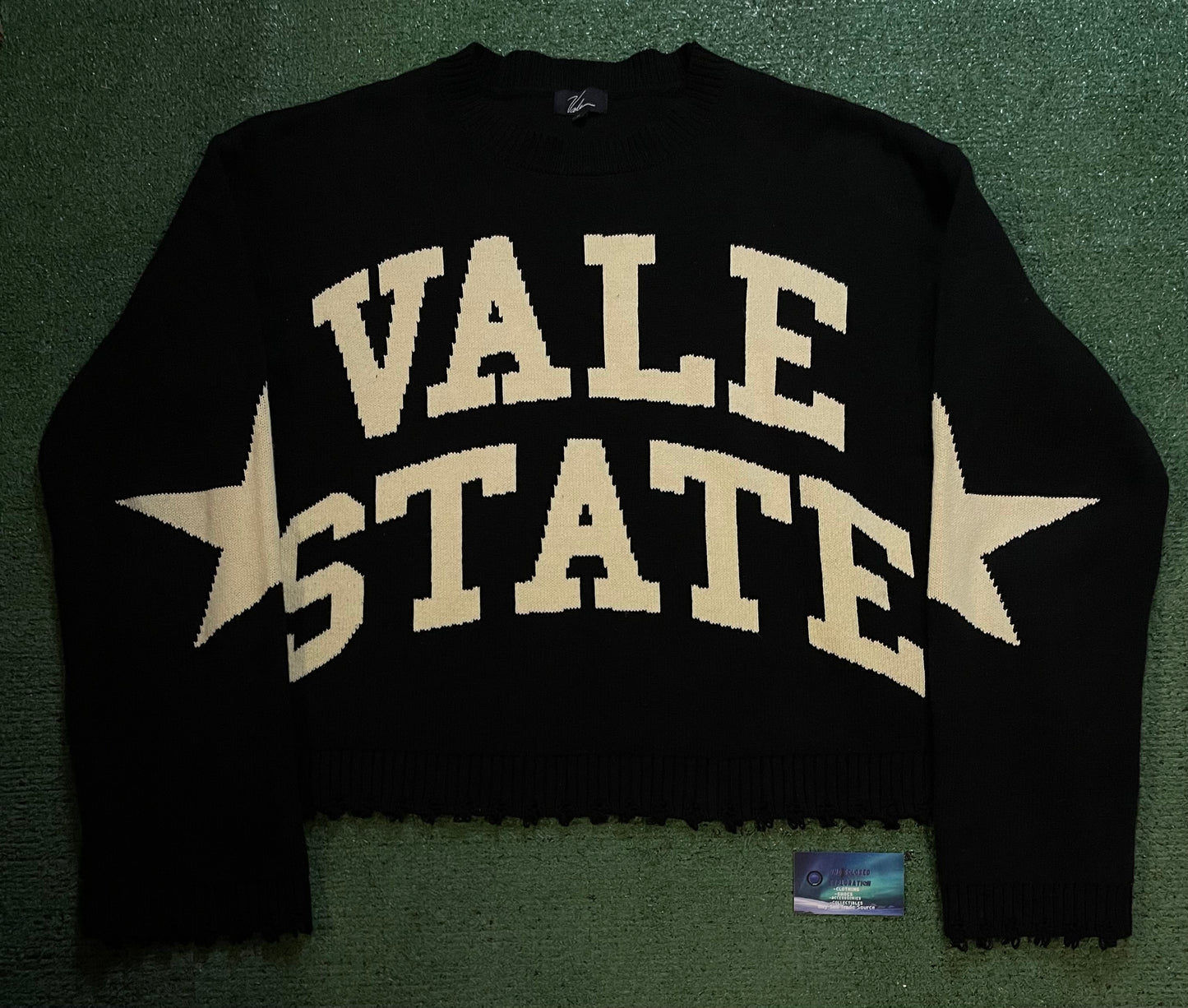 Vale State black knit sweater