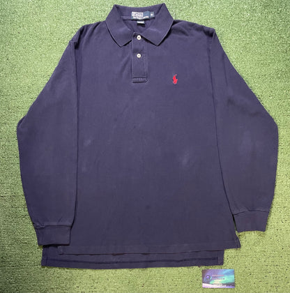 Polo by Ralph Lauren navy longsleeve rugby polo