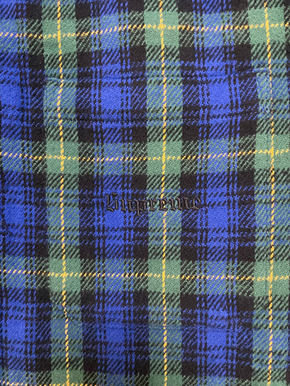 Supreme blue tartan  hooded flannel