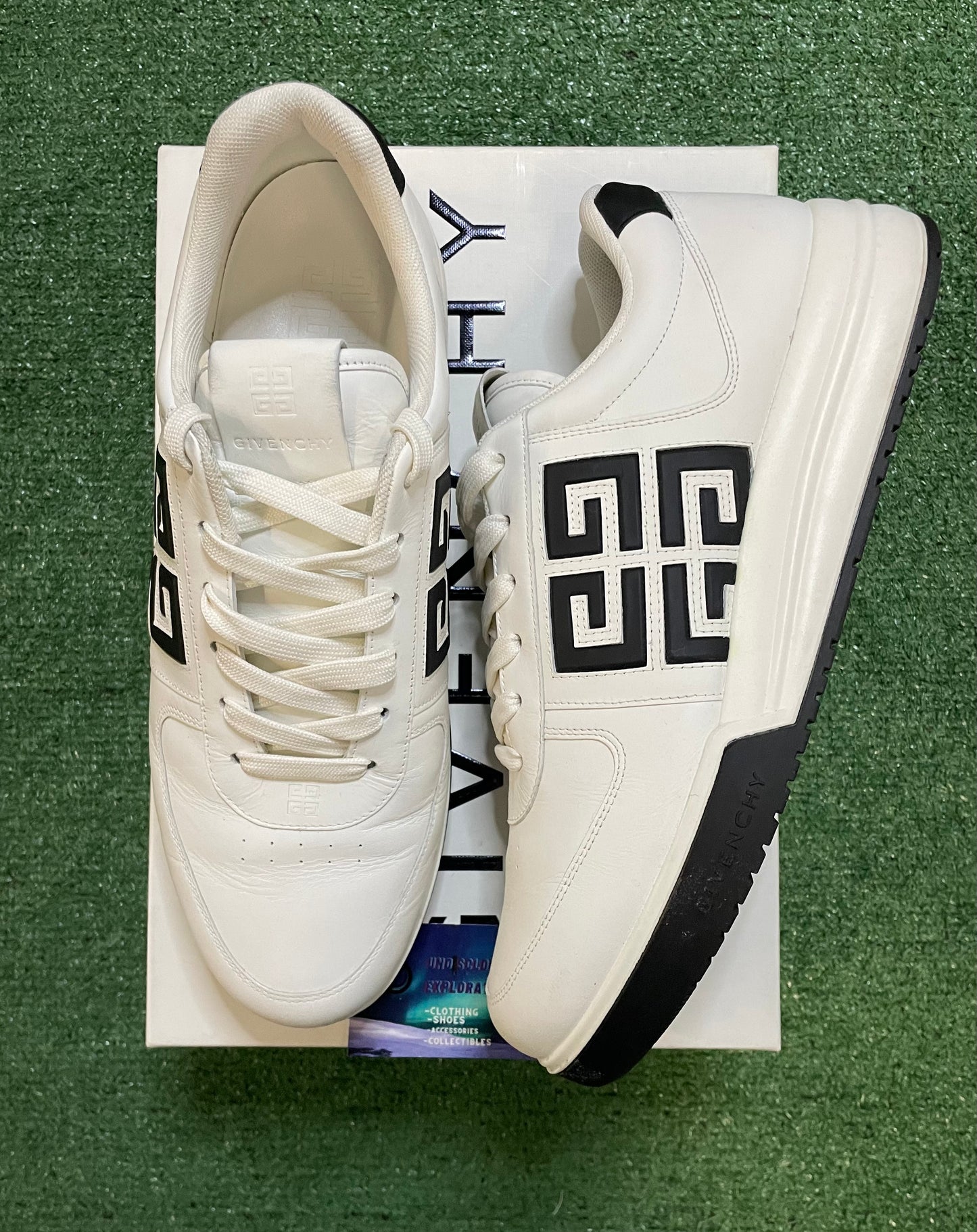 Givenchy G4 black and white sneakers size 13men/14.5women(EU 46)