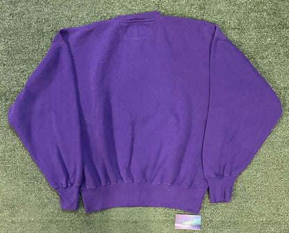 Vintage 1990s UW university of huskies embroidered purple crewneck