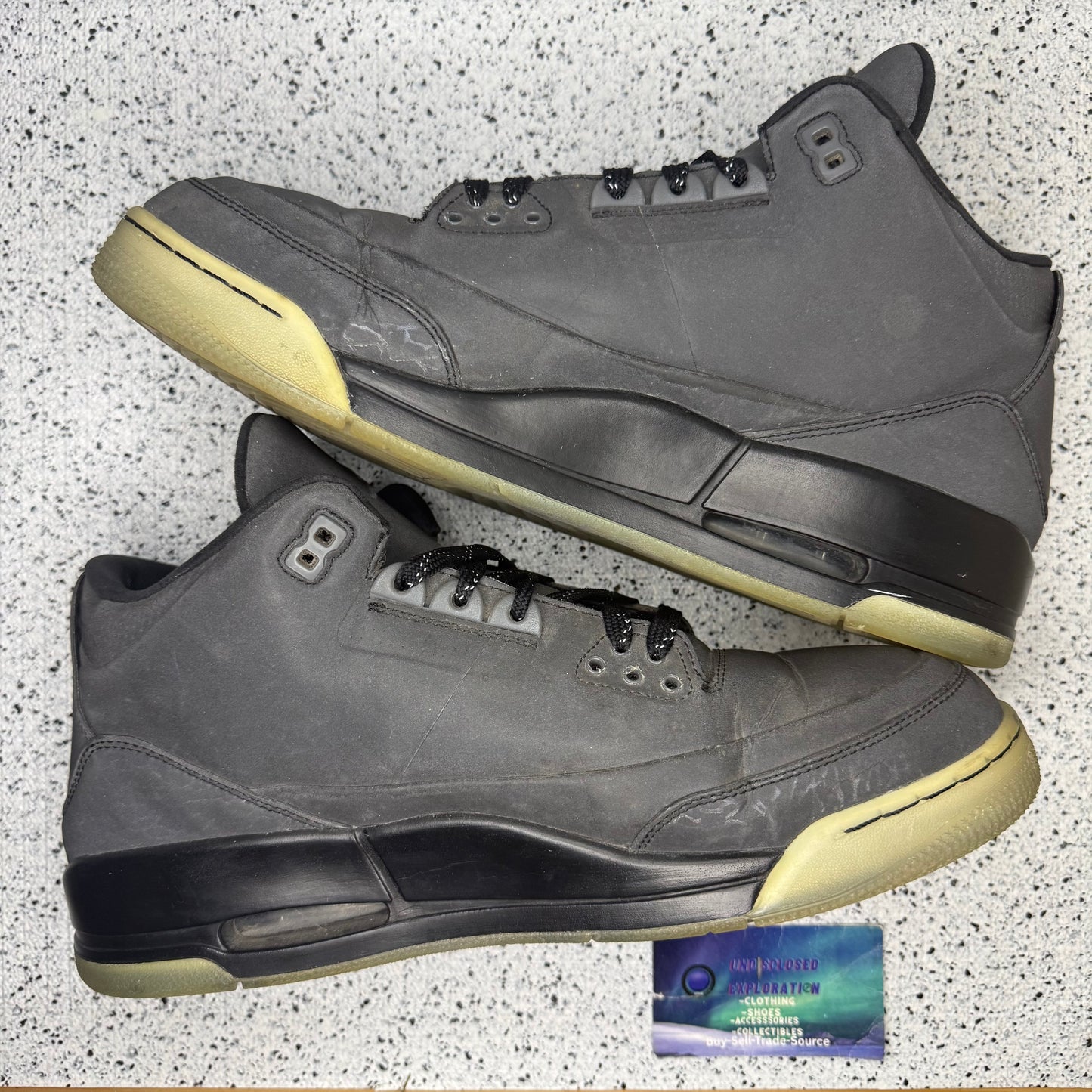 Jordan 3 5lab3 Reflective Black 12 Men/13.5 Women “Preowned”