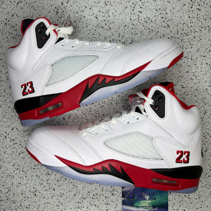 Jordan 5 Fire Red Black Tongue