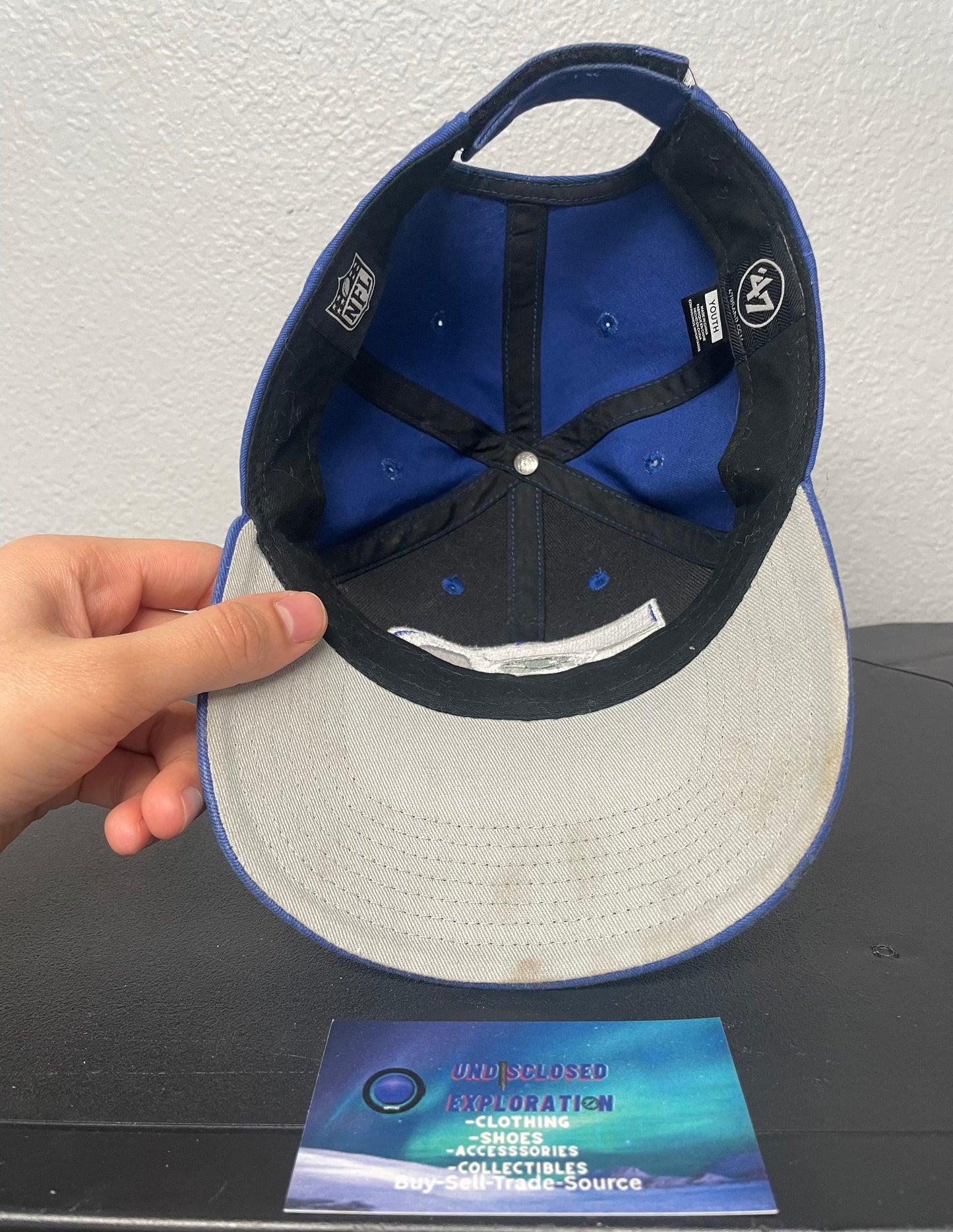 Seattle Seahawks blue throwback logo hat