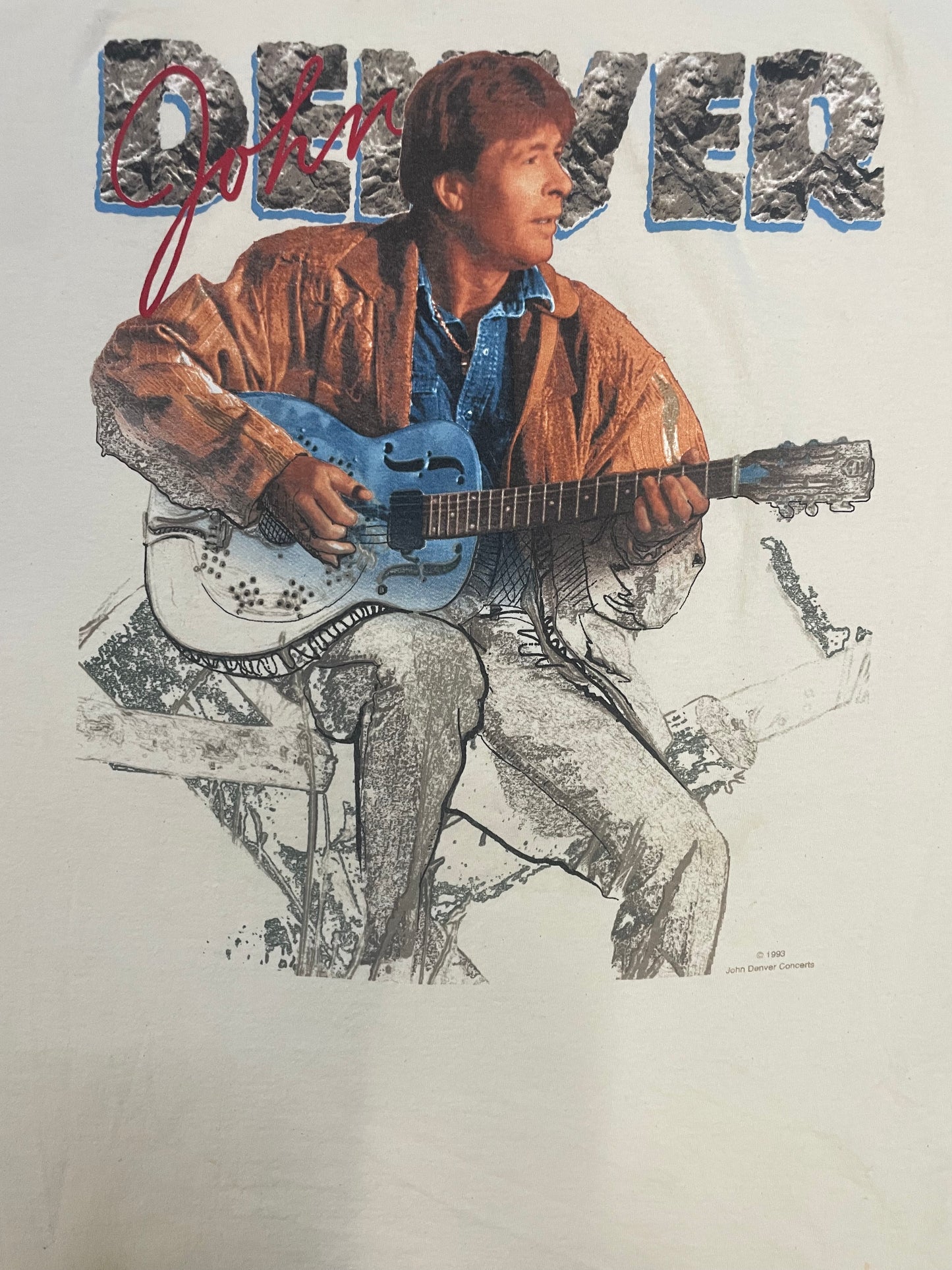 Vintage 1990s John Denver concert tee