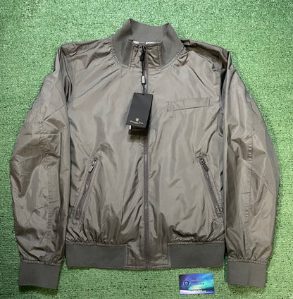 Massimo Dutti grey bomber jacket