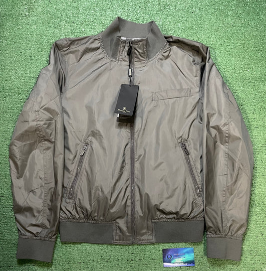 Massimo Dutti grey bomber jacket