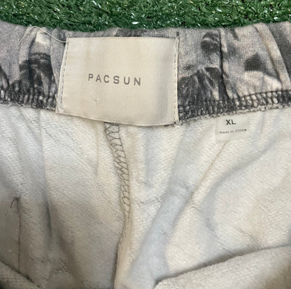 Grey camo straight leg sweatpants