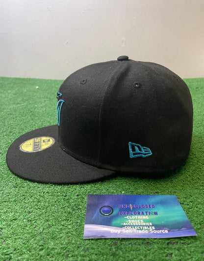 Miami Marlins black fitted new era hat