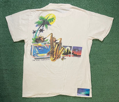 Vintage 1970s The Blue Torpedoes Caribbean soul tee