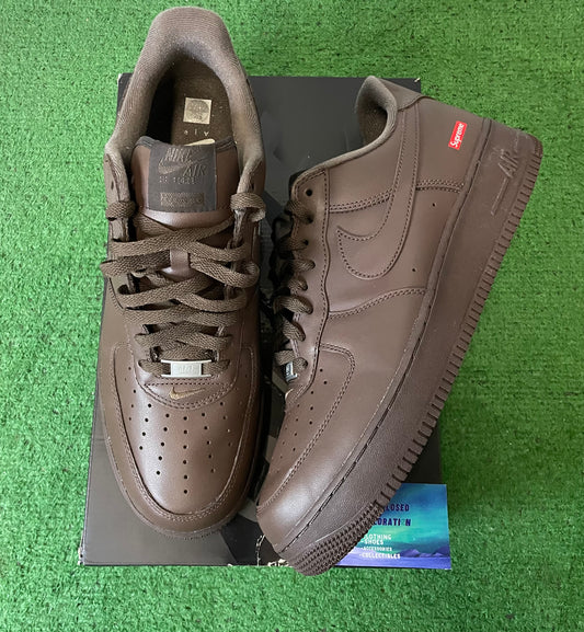 Nike Air Force 1 low x supreme baroque brown size 12men/13.5women