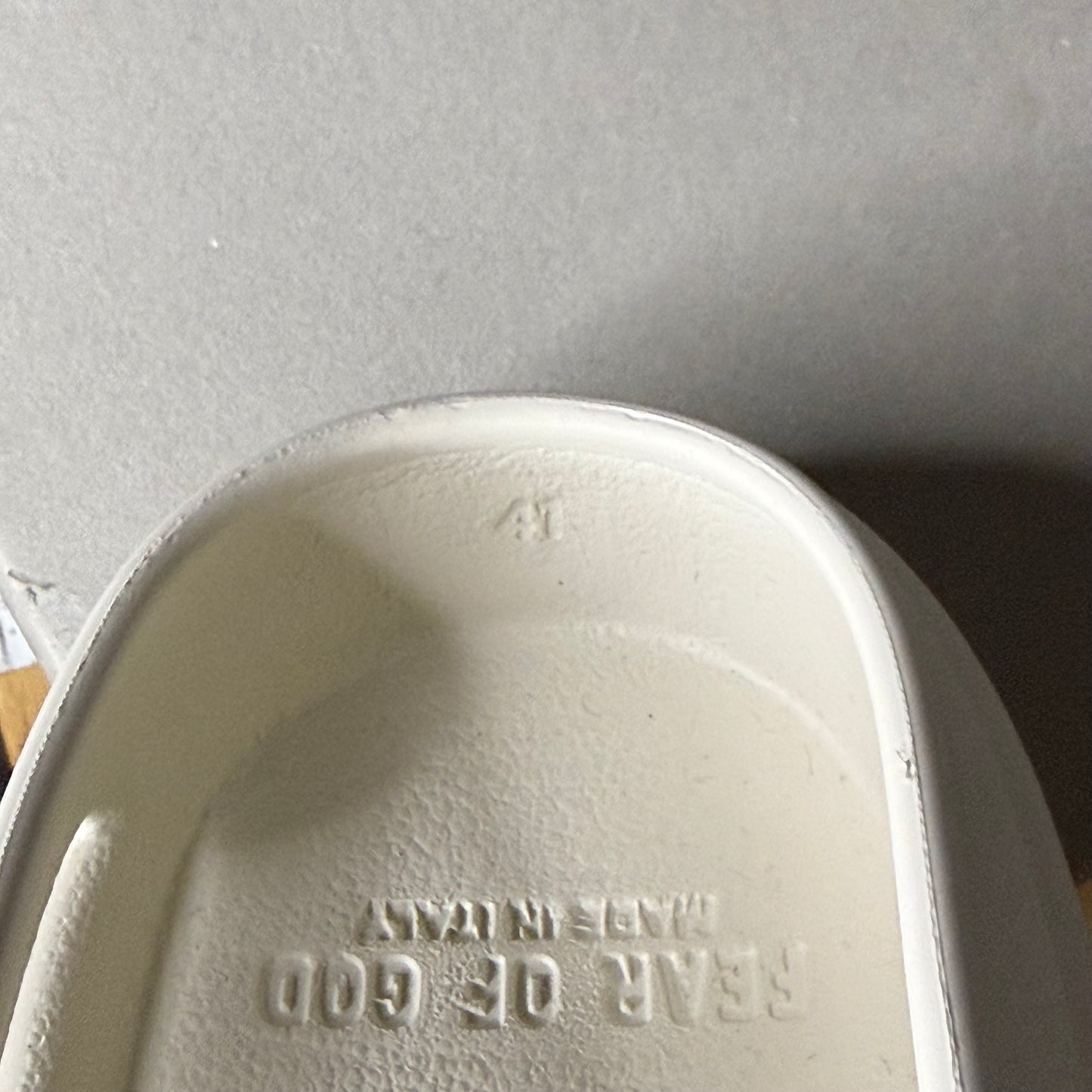 Fear Of God California 1.0 Slide Greige 8 Men “Preowned”