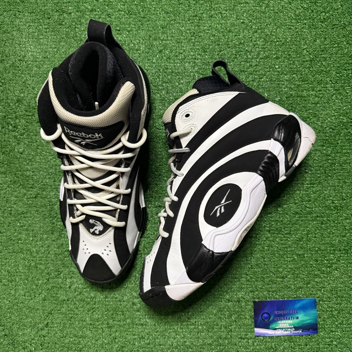 Reebok Shaqnosis Black White 10.5 Men “Preowned”