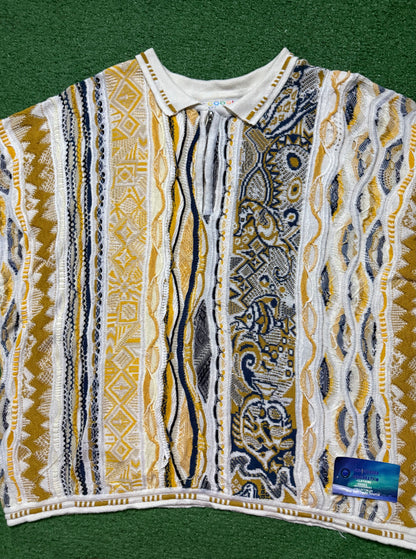 Vintage Coogi Fish Animal Cropped Quarter Zip