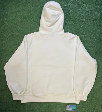 Supreme white and pink box logo 2025 hoodie