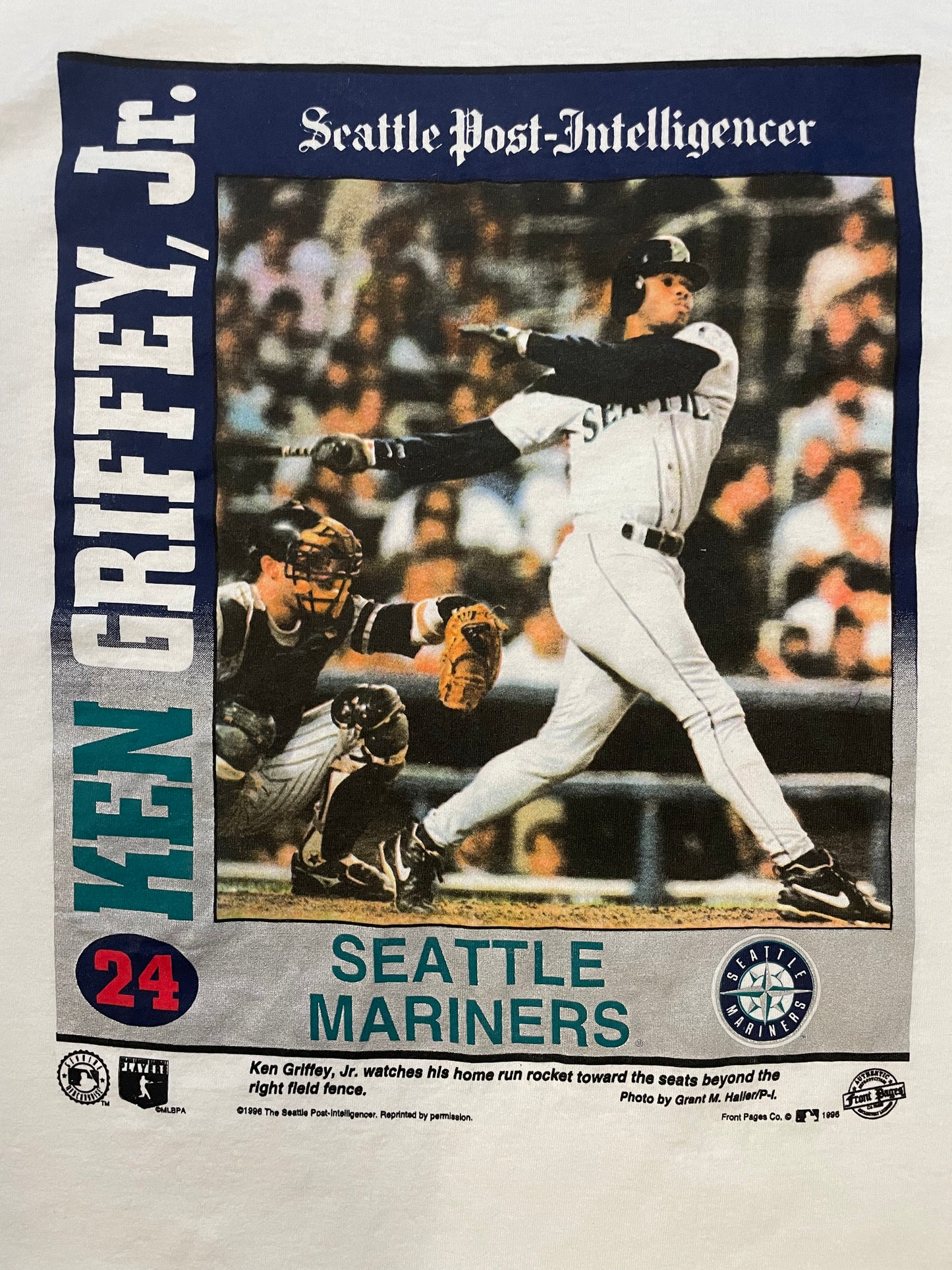 Vintage 1990s Ken Griffey Newspaper tee