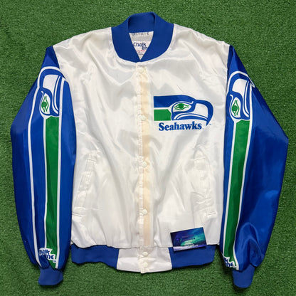 Vintage Seattle Seahawks Chalk Line Satin Jacket