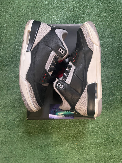 Air Jordan Retro 3 black cement reimagined size 9.5men/11women