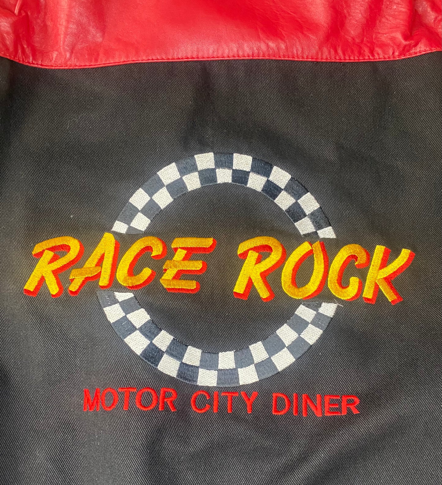 Vintage race rock motor city diner leather jacket