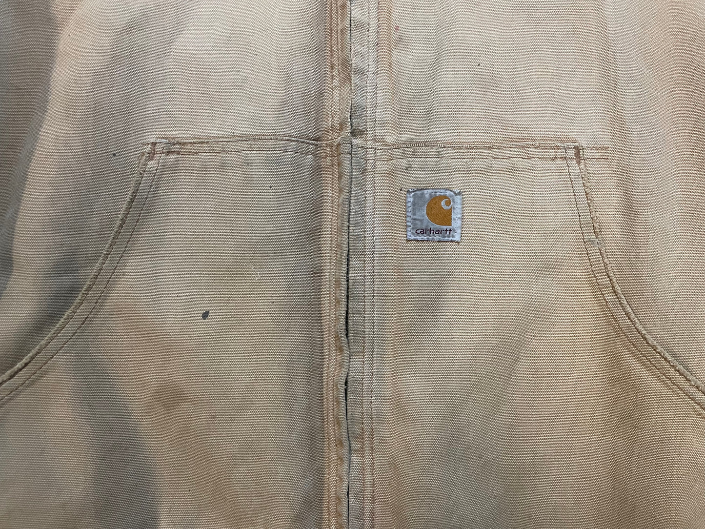 Vintage 2000s Carhartt tan hooded jacket