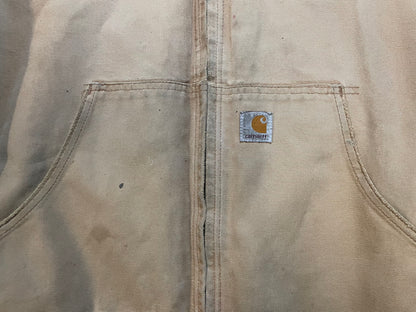 Vintage 2000s Carhartt tan hooded jacket
