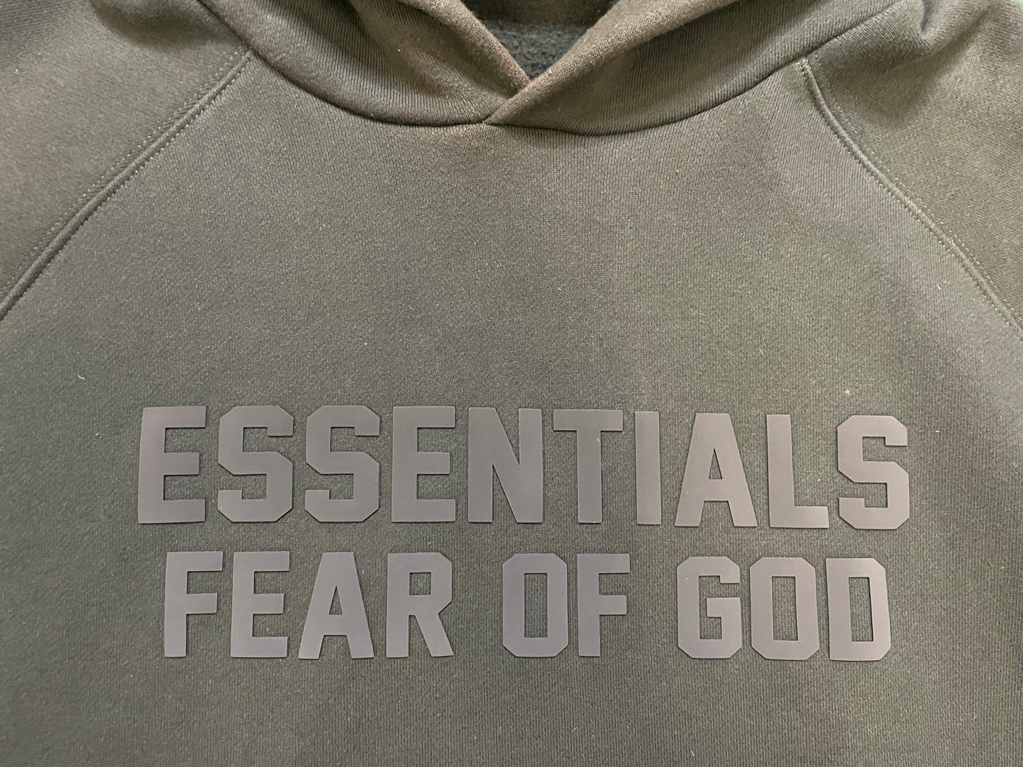 Fear Of God Essentials brown hoodie